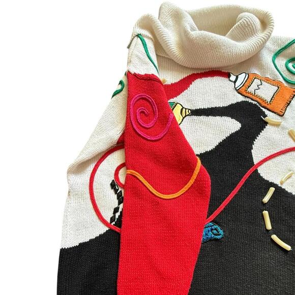 Spree International 1990 Abstract Art Sweater – Size Small - Picture 5 of 8